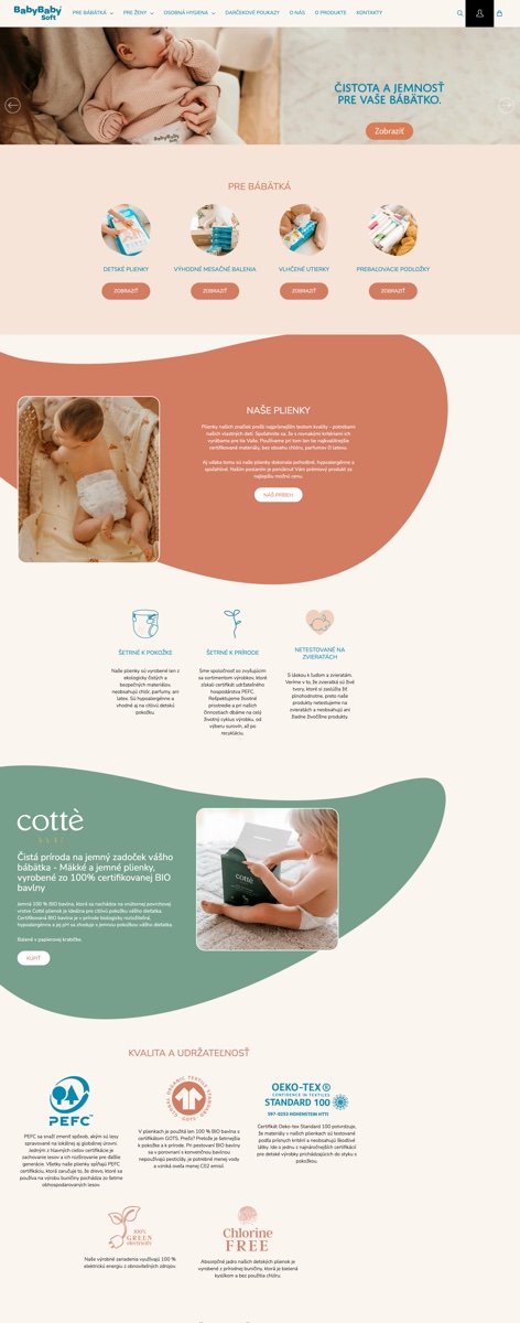 BabyBabySoft.sk – Shoptet eshop pleny
