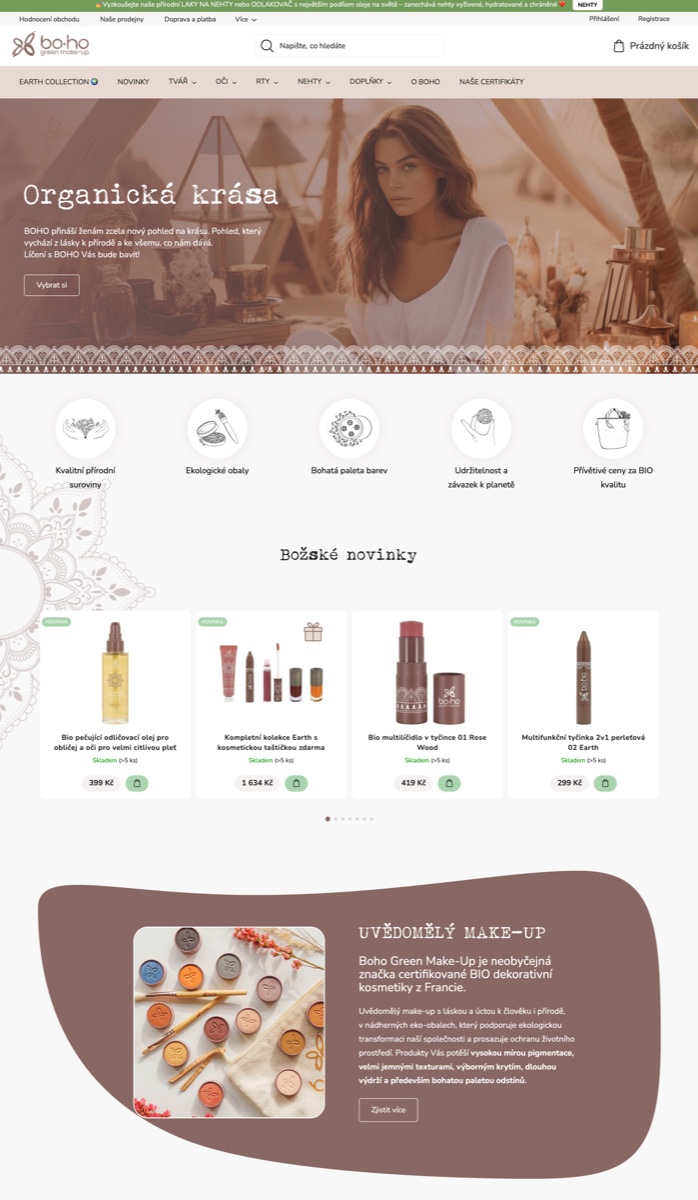 Bohocosmetics.cz – BIO kosmetika Shoptet
